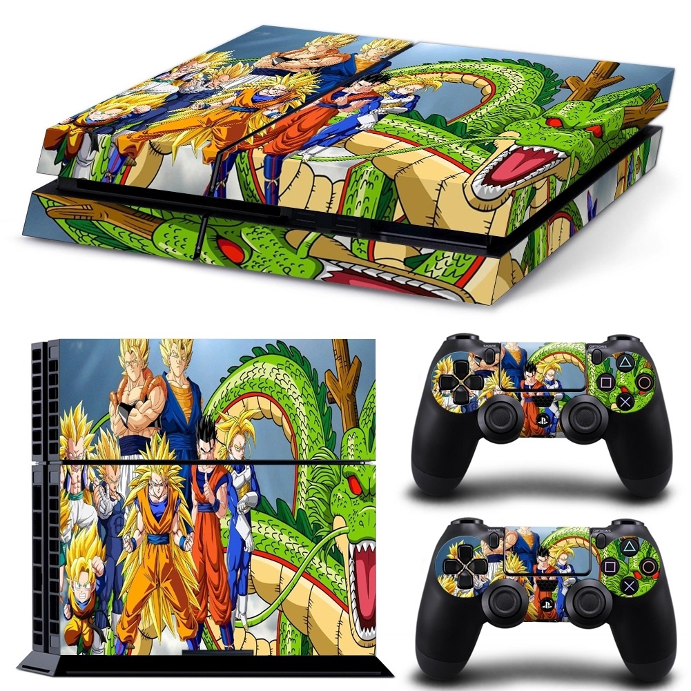 Bộ decal dán vinyl hình anime nhật bản dragonball bảo vệ cho bộ điều khiển và tay cầm chơi game ps4 playstation 4