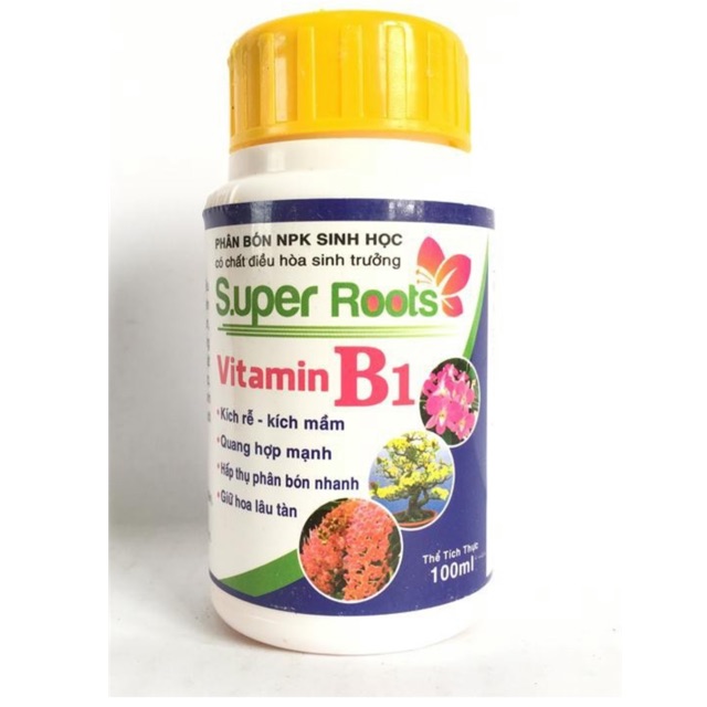 Vitamin B1 Super Roots- kích rễ, kích mầm,giữ hoa lâu tàn- chai 100 ml