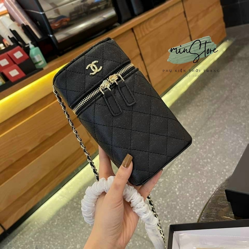 Túi xách nữ mã CN01, túi mini, đeo chéo hộp chữ nhật, màu đen, da mềm, thiết kế mới lạ, nhỏ gọn, màu đen