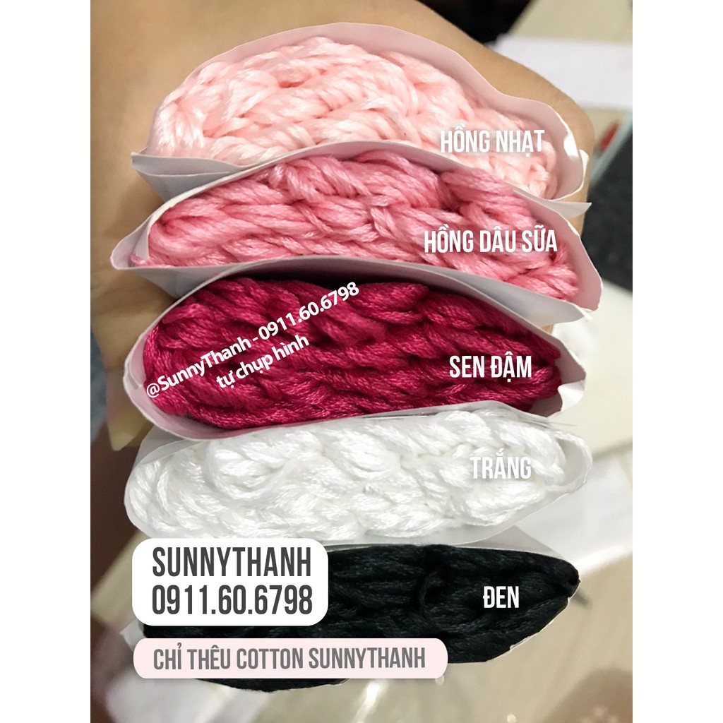 Chỉ Thêu Cotton DMC độ bóng vừa phải, thêu tay, không phải màu, không lem màu SunnyThanh