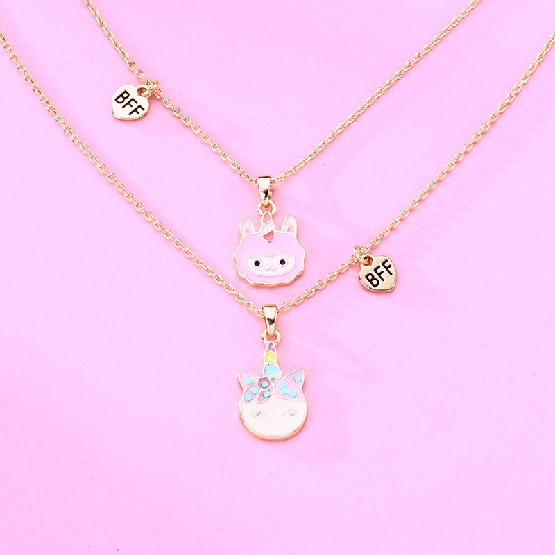 Set 2 Vòng cổ Hợp Kim Mặt Hình Lạc Đà Hoạt Hình