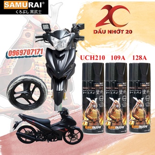 COMBO SƠN MÀU ĐEN NHÁM GỒM 3 CHAI Samurai 109A 128A UCH210 CHUẨN QUY TRÌNH