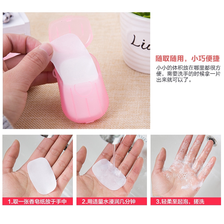 Xà phòng giấy rửa tay mini sử dụng một lần khi đi du lịch