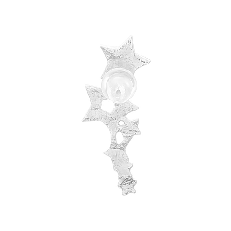 1 Đôi Bông Tai Dáng Dài Hình Ngôi Sao Đính Đá Zircon Thời Trang Cho Nữ