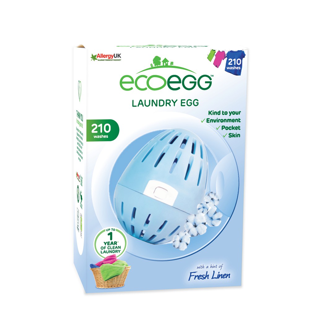 Trứng giặt sinh học Ecoegg 210 lần giặt - Chiết xuất tự nhiên, không có bất kỳ tác dụng nào lên da - Made in UK