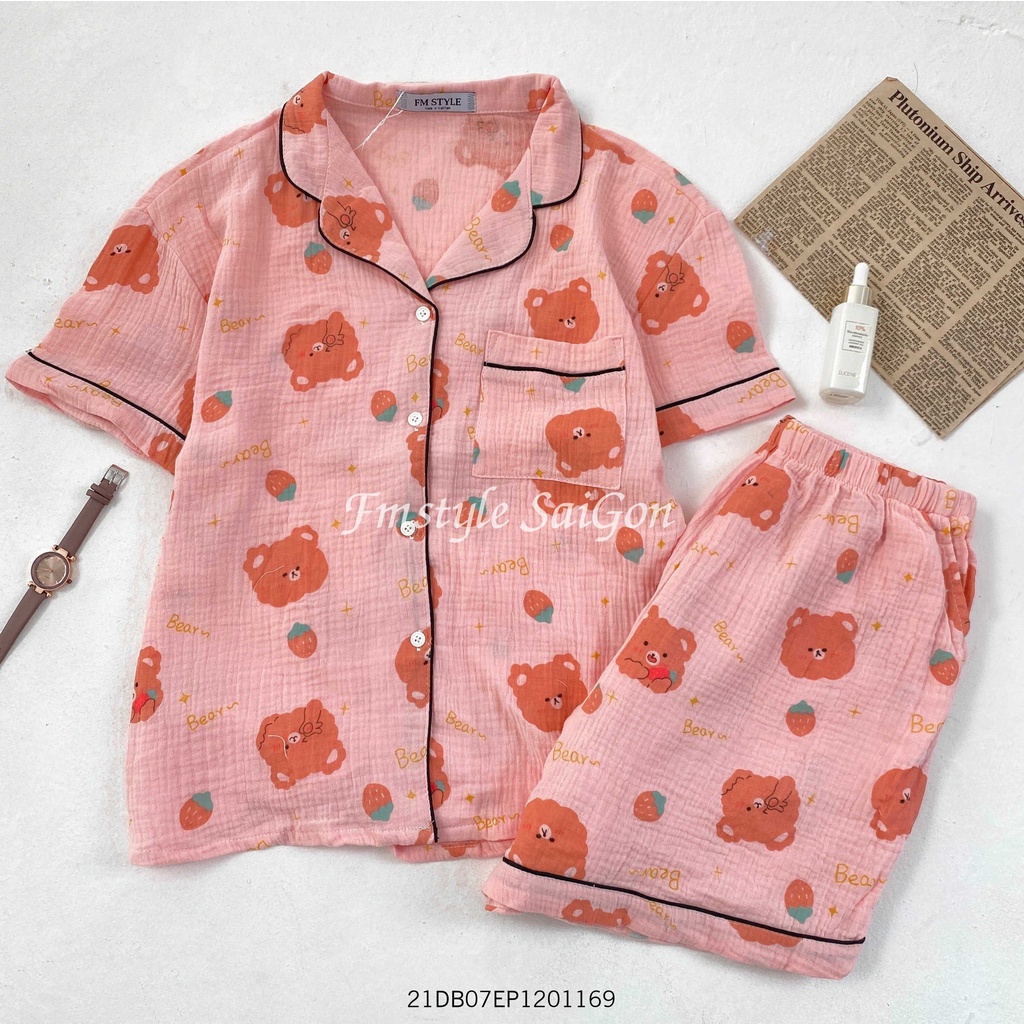 Bộ đồ ngủ nữ pijama, bộ mặc nhà chất xô cao cấp siêu mát nhiều họa tiết đáng yêu FMStyle SaiGon 21DB07EP1201 | BigBuy360 - bigbuy360.vn