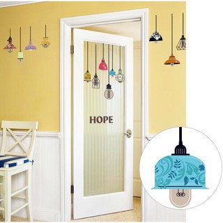 Decal dán tường cao cấp hình lồng đèn