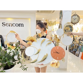 Đồng hồ treo tường phòng khách độc đáo SENCOM, trang trí decor phong cách Bắc Âu - 2445