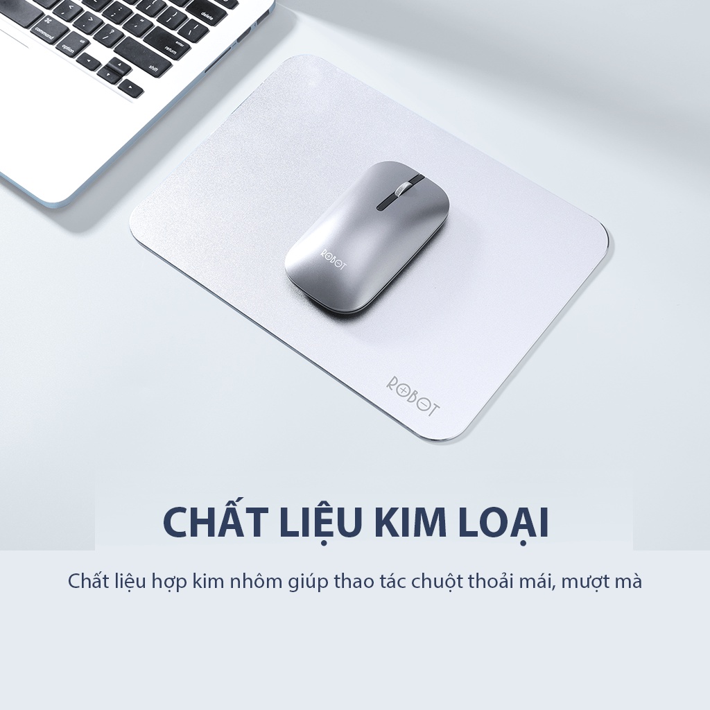 Miếng Lót Chuột Bằng Hợp Kim Nhôm Cao Cấp Robot RP03 Sử Dụng Được 2 Mặt Miếng Lót Chuột Chơi Game