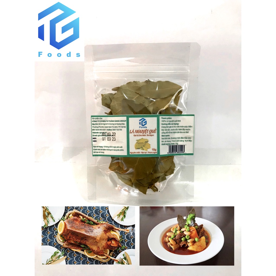 Lá Nguyệt Quế sấy khô (túi 10g) TG FOODS