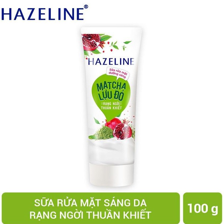 Sữa Rửa Mặt Sáng Da Hazeline Matcha - Lựu Đỏ 100ml