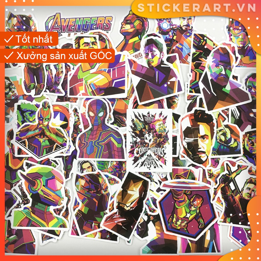 [THE AVENGERS] 50 Sticker chống nướcdán laptop vali xe mũ bảo hiểm nhà cửa ...