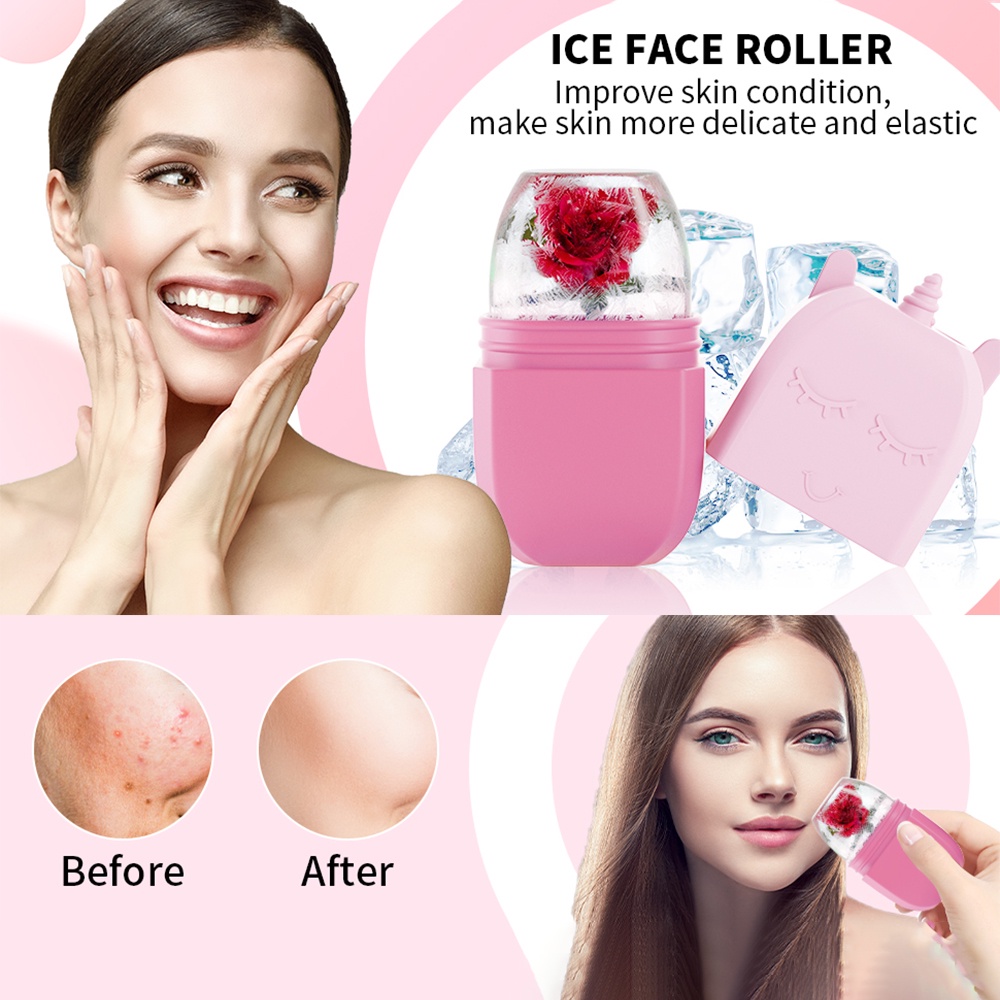 Dụng cụ lăn Foreverlily mát xa làm mát da mặt tạo khối cơ chống lão hóa