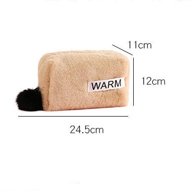 Túi đựng mỹ phẩm đa chức năng bằng vải lông phong cách Hàn Quốc với sức chứa lớn | BigBuy360 - bigbuy360.vn