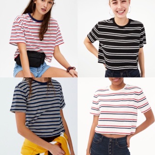 Áo crop sọc lửng