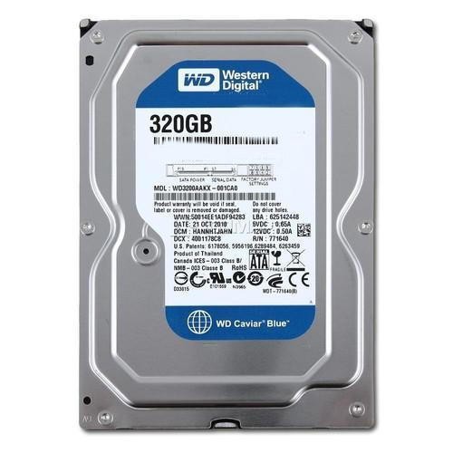 Ổ cứng cho máy tính để bàn HDD Western 320GB Blue. Bảo hành 24 tháng 1 đổi 1.