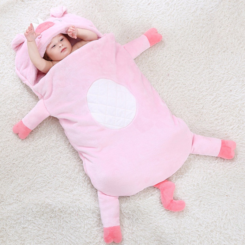 Túi Ngủ Cotton Dày Dặn Chống Đá Họa Tiết Hoạt Hình Dễ Thương Cho Bé
