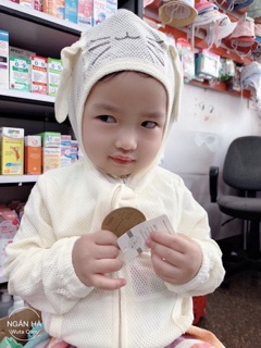 [Thanh lý] Áo chống nắng HRNEE cho bé – Vải lưới thoáng mát, dáng hoodie tai thỏ siêu dễ thương