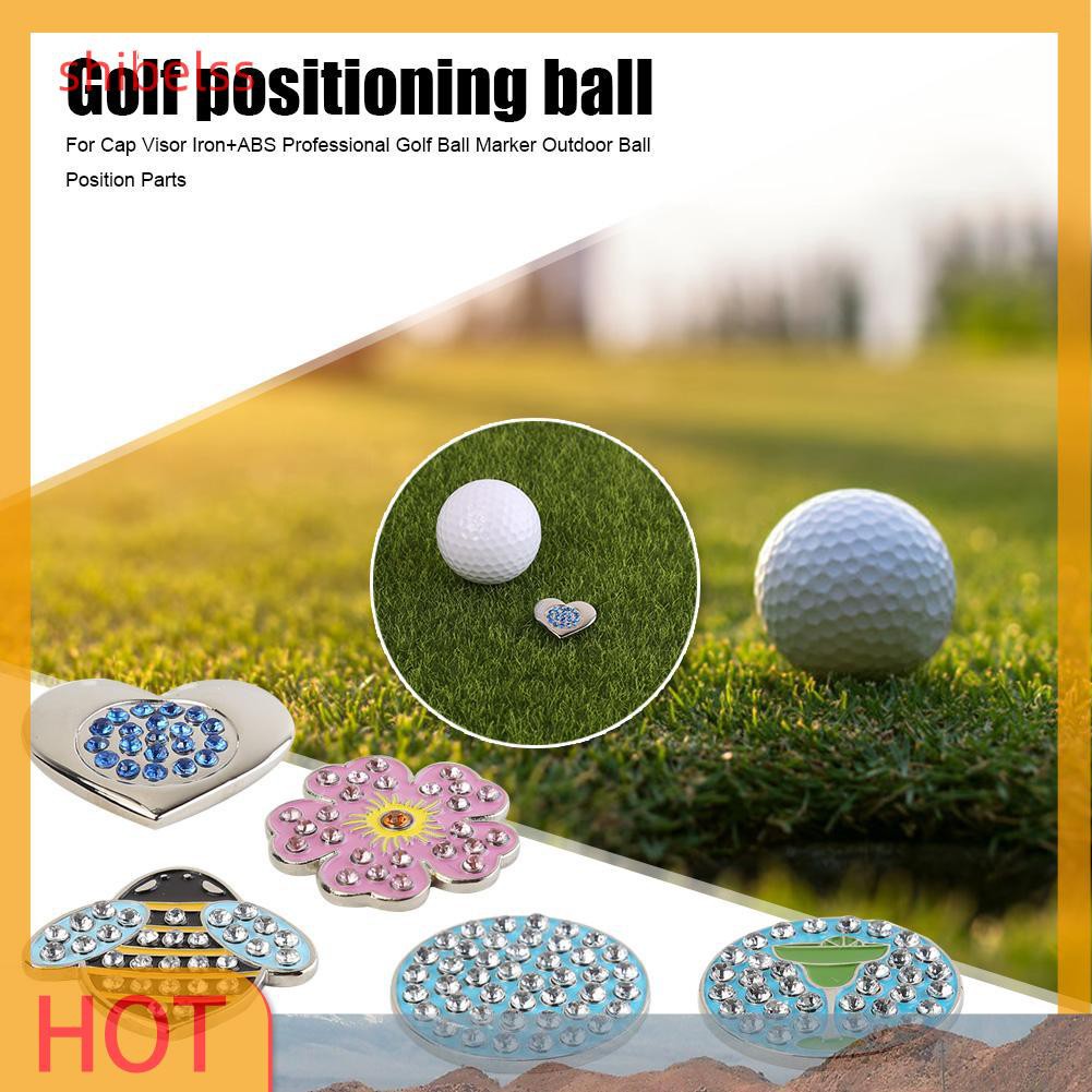 （ʚshibelss）Golf Ball Marker Iron+ABS Outdoor Golf Marker Ball Position Accessories