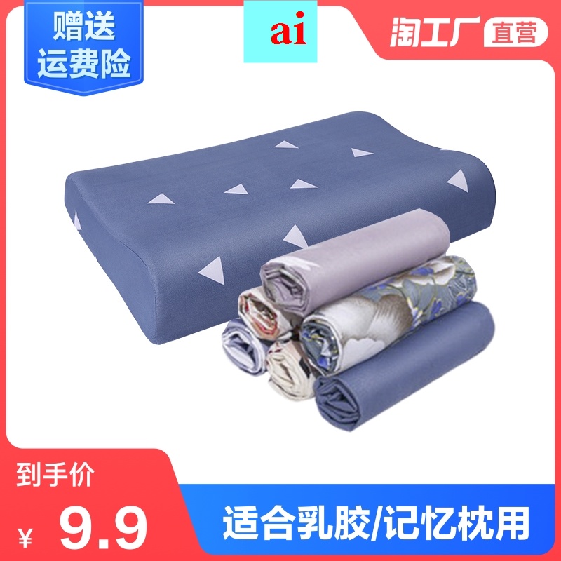 Cặp vỏ gối cao su non đơn bằng cotton 60x40/ 50x30 cho người lớn và trẻ em mùa thu đông