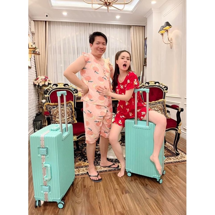 Vali khung nhôm khóa sập cao cấp chống vỡ, chống trộm size 20 inch 24 inch 29 inch