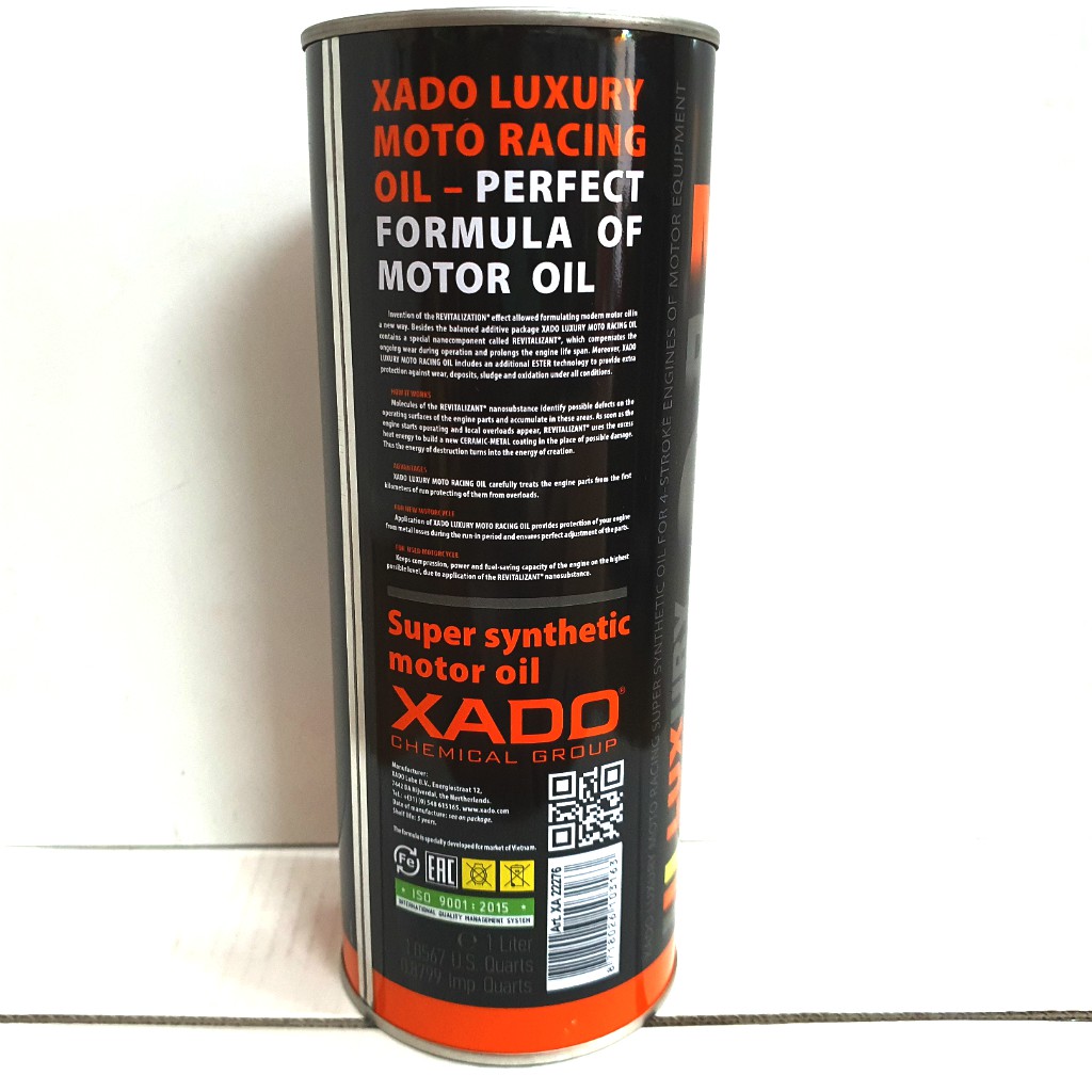 DẦU NHỚT CAO CẤP XADO RACING LUXURY 10W40 VERSION 2.0