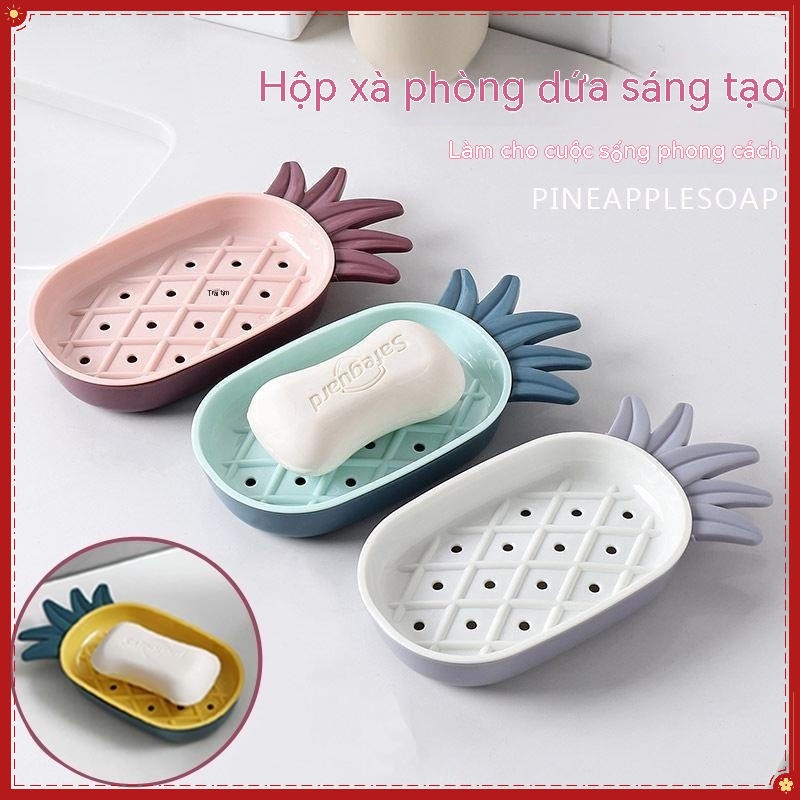 Khay Đựng Xà Phòng Hình Quả Dứa Hoạt Hình Sáng Tạo Dễ Thương Có Lỗ Thoát Nước Kích Thước Lớn DànhThoát nước Phòng tắm vệ sinh Đĩa xà phòng Thoát nước Miễn phí Đục lỗ lớn Đĩa xà phòng hộ gia đình Phim hoạt hình Đĩa xà phòng Đôi thoát nước Cho Phòng Tắm