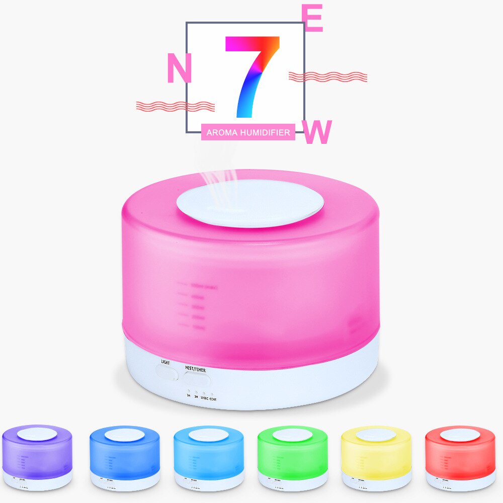 MÁY PHUN SƯƠNG 🍒FREESHIP🍒 MÁY KHUẾCH TÁN TINH DẦU TRỤ TRẮNG TO 500ML Kèm Điều Khiển