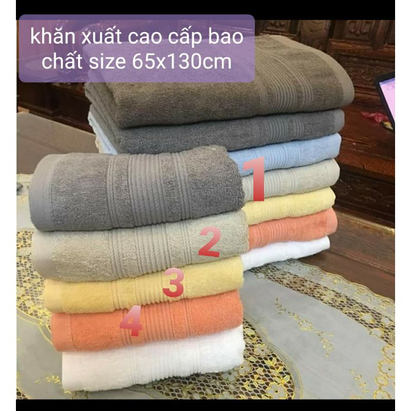 Khăn tắm cotton xuất dư siêu đẹp bông mềm( ảnh thật)