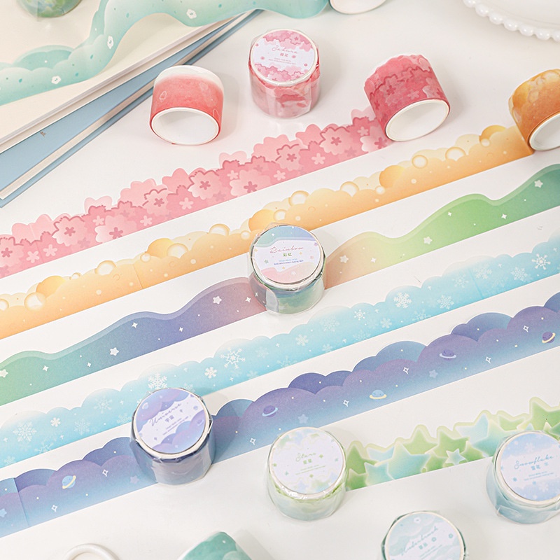 Mohamm 1 Cuộn Băng Washi Đủ Màu Sắc Tươi Tắn