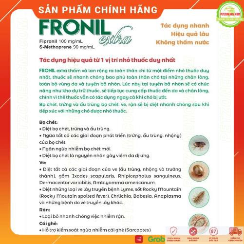 Nhỏ Gáy Fronil EXTRA diệt ve  diệt ve bọ chét cho chó Fronil Extra cao cấp chính hãng Vemedim