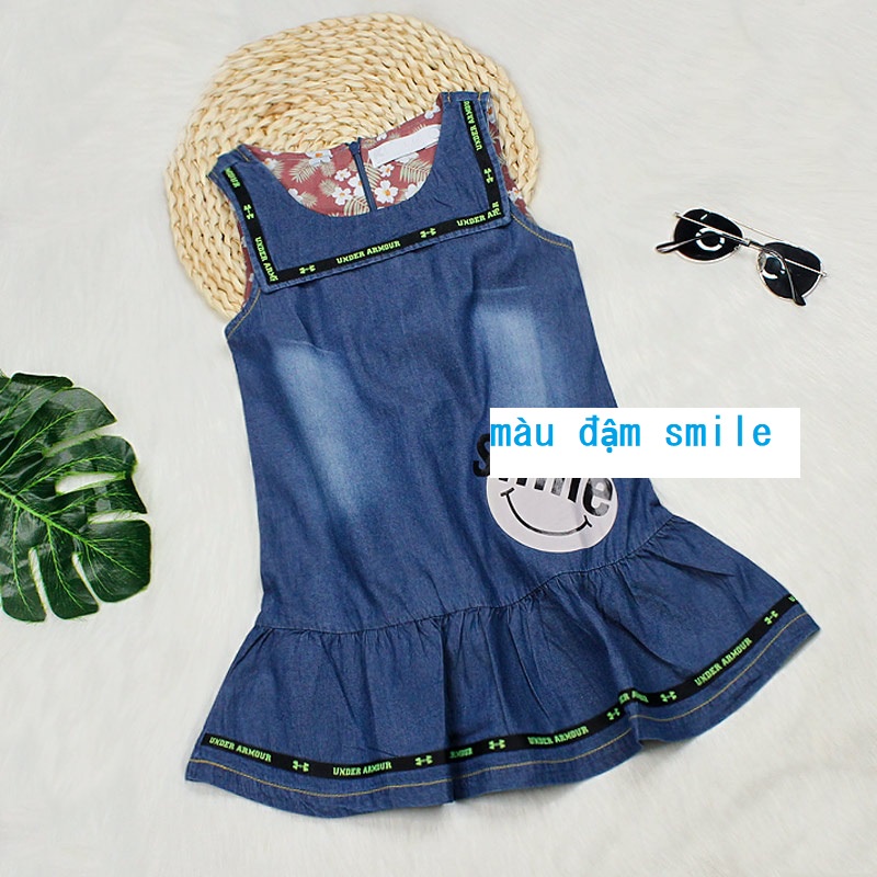 Đầm Jean Cho Bé Gái Đuôi Cá Phối Cổ Thủy Thủ , Denim cao cấp - Trang 25 Kids-K118