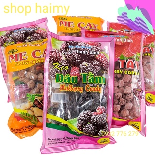 Kẹo mứt dâu tây, dâu tằm - kẹo me cay chính gốc đà lạt - ăn vặt ngon - bánh kẹo tết - đồ ăn vặt