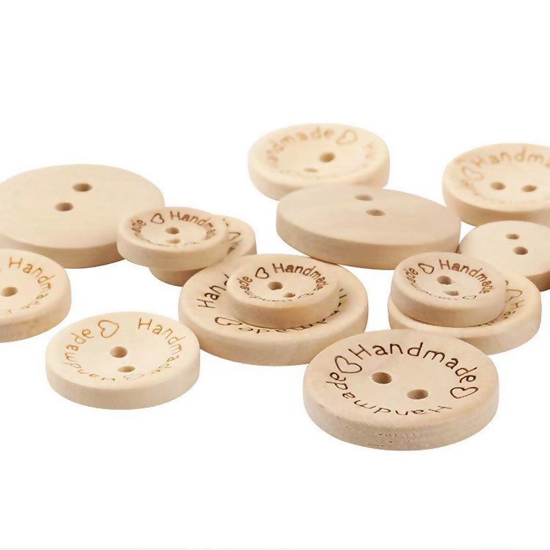 Set 20 nút gỗ hình chữ cái nhiều màu sắc