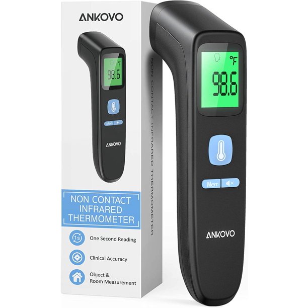 Nhiệt kế điện tử hồng ngoại cảm ứng đo trán đa năng Ankovo, hàng nhập chính hãng từ Mỹ