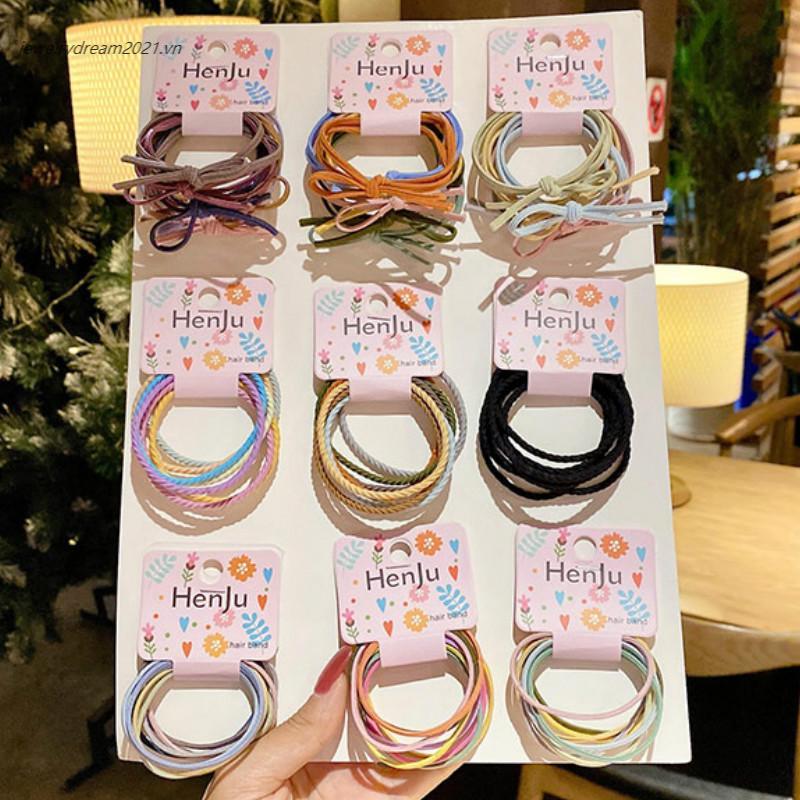 Dây buộc tóc co giãn thiết kế đơn giản phong cách Hàn Quốc thời trang cho nữ