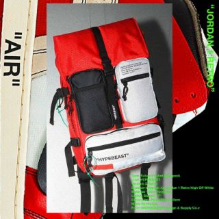 Backpack underwater hypebeast (sneaker jordan1×offwhite red)