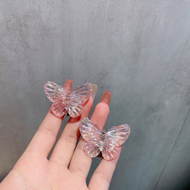 Kẹp Tóc Trong Suốt Hình Bướm / Nàng Tiên Cá Phong Cách Mới Cho Nữ
