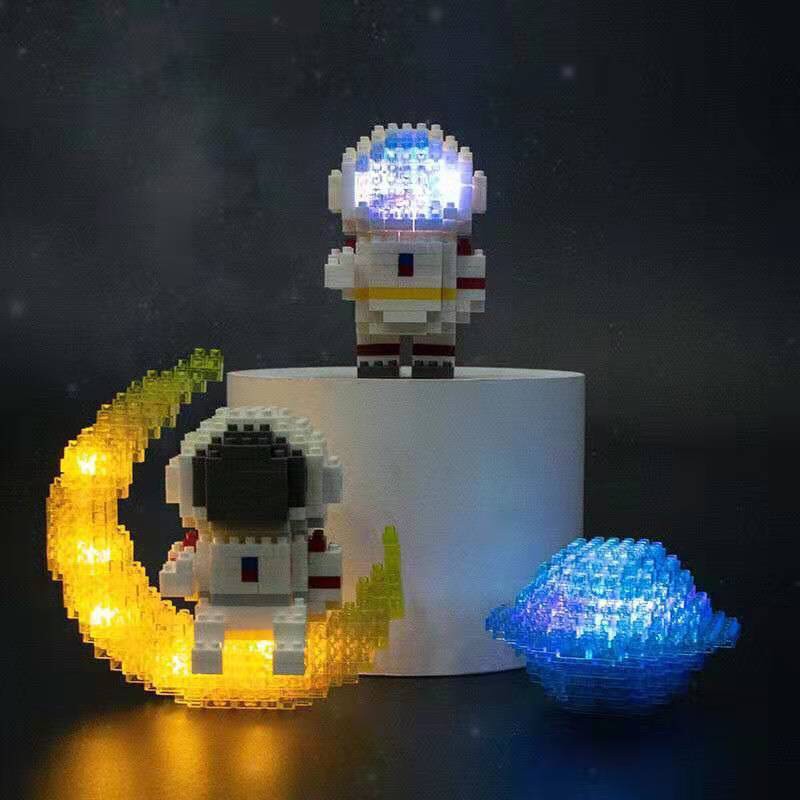 Bộ đồ chơi lắp ráp mô hình lego Phi hành gia đèn LED nhiều chi tiết