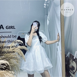 Đầm babydoll cổ vuông (có sẵn)