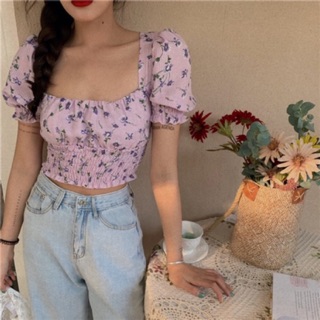 ORDER Áo Croptop hoa nhí ulzzang