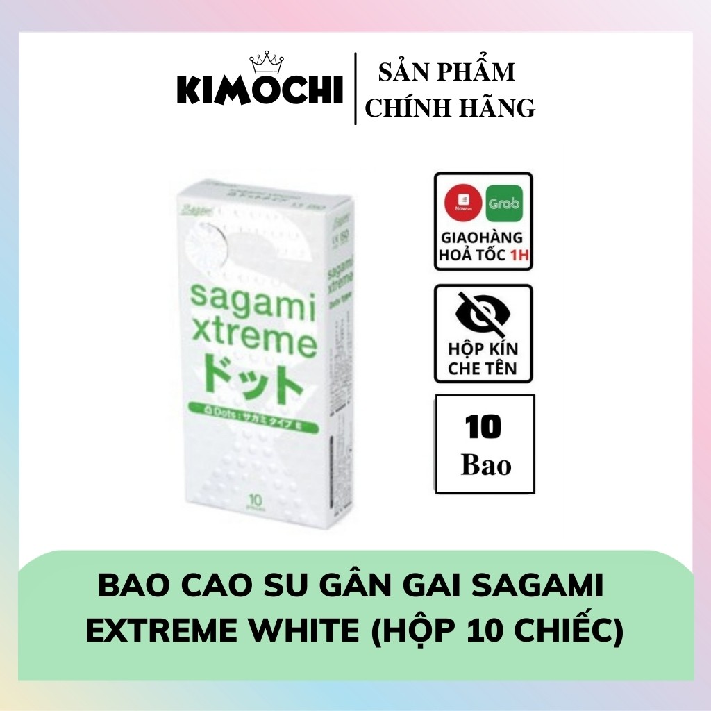 Bao Cao Su Gân Gai Sagami Extreme White - Chính Hãng Xuất Xứ Nhật Bản (HỘP 10 CHIẾC)