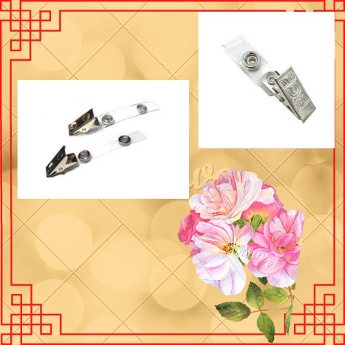 combo 100 cái Đầu kẹp bảng tên sắt móc nhựa