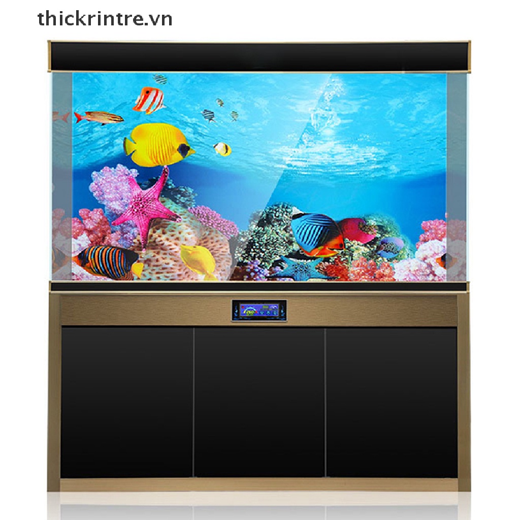 Poster 3D Hình Phong Cảnh Trang Trí Bể Cá