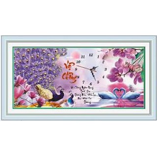 Tranh đính đá vợ chồng df450 - 80x41 cm