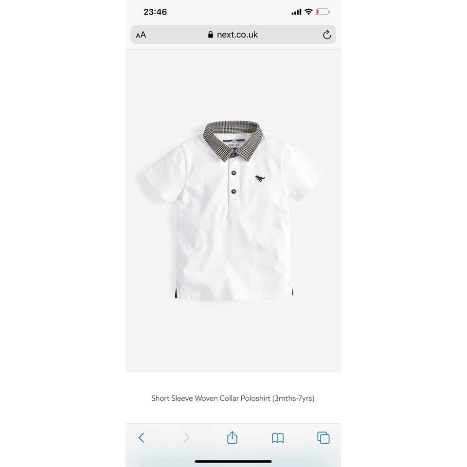 Áo phông Next polo hoạ tiết