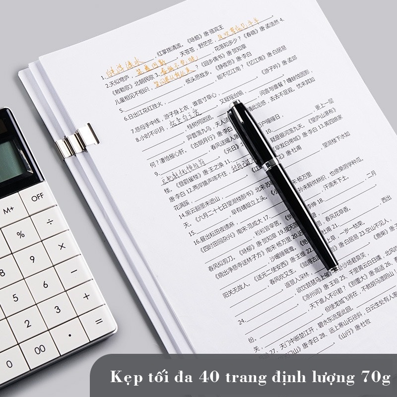 Set kẹp giấy Deli và 8 ghim thay thế