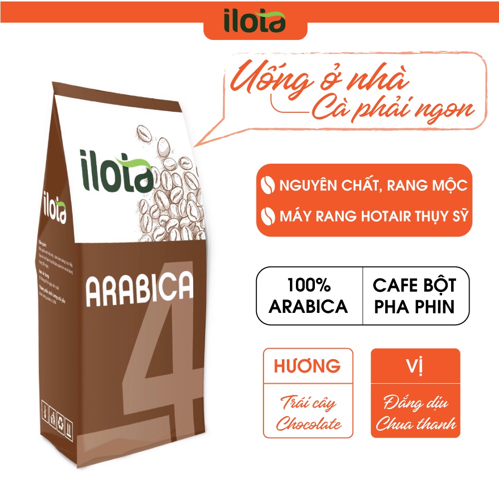 (COMBO 2 gói) cà phê Robusta 250gr và Arabica 250gr Cafe rang xay nguyên chất pha Phin ILOTA Coffee | BigBuy360 - bigbuy360.vn