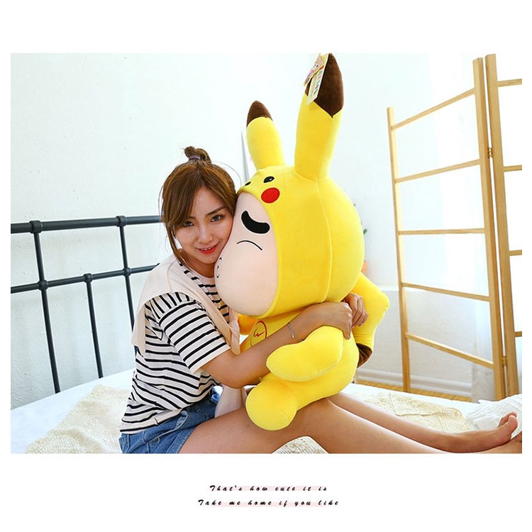 GẤU BÔNG SHIN PIKACHU HOT 2021 VẢI MINISO (27CM---&gt;80CM)