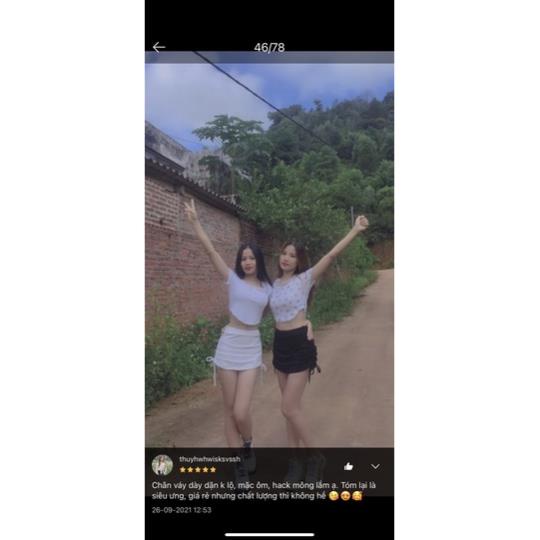 CHÂN VÁY RÚT DÂY HAI BÊN ÔM BODY ( KÈM QUẦN TRONG) CÓ 4 MÀU [Hàng Siêu Cấp] | BigBuy360 - bigbuy360.vn